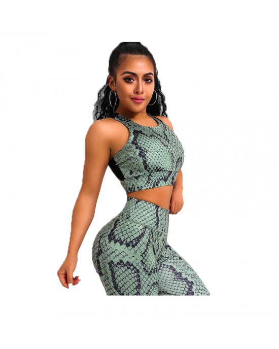 Women Color Print Yoga Set