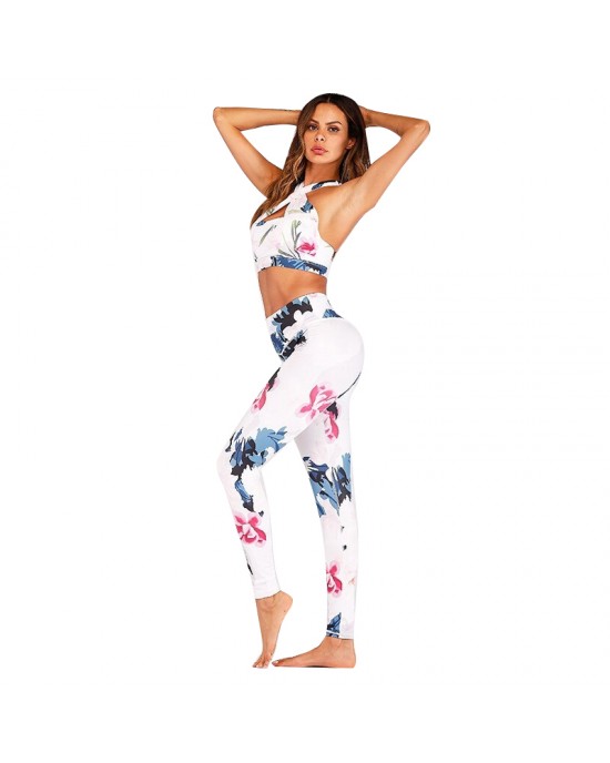 Women Color Print Yoga Set